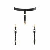 Pas na talię i paski do podwiązek - Bijoux Indiscrets Maze Suspender Belt Black
