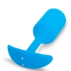 Plug analny wibrujący - B-Vibe Vibrating Snug Plug 3 Blue