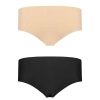 Niewidzialne majtki - Bye Bra Invisible Hipster (Nude & Black 2-Pack) L