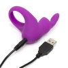 Pierścień wibrujący - Happy Rabbit Rechargeable Vibrating Rabbit Cock Ring Purple