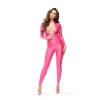 B800 - bodystocking z suwakiem Lycra - missO Pink L