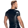 Noir - Seksowna Męska Koszulka Czarny Mat XL