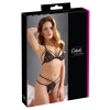 Cottelli LINGERIE - Zmysłowe Koronkowy Zestaw Biustonosz I Stringi Czarny M