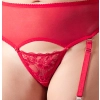 Cottelli CURVES - Seksowny Koronkowy Zestaw Do Striptizu Czerwony 90D/XL