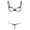 Cottelli LINGERIE - Seksowny 2-Częściowy Komplecik Z Paseczków Czarny S