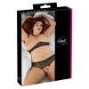 Cottelli CURVES - Seksowna Otwarta Koronkowa Bielizna Z Perełkami Czarna L