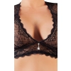 Cottelli CURVES - Koronkowa Seksowna Breletka Z Pasem Do Pończoch I Stringami 4XL