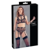 Cottelli Bondage - Seksowny Siateczkowy Komplecik Bondage Czarny L
