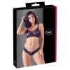 Cottelli LINGERIE - Seksowny Koronkowy Komplecik Biustonosz I Majteczki Czarny S/M
