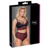 Cottelli CURVES - Seksowny Koronkowy Secik Wysokie Stringi I Biustonosz Z Paseczkami 2XL