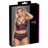 Cottelli CURVES - Miękki Koronkowy Biustonosz I Majteczki Z Wysokim Stanem XL/2XL