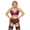 Cottelli CURVES - Seksowny Koronkowy Komplecik Z Perełkami 3XL/4XL