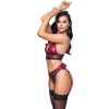 Cottelli Bondage - Seksowny Czerwony Zestaw Z Elegancką Koronką M