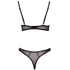 Cottelli LINGERIE - Seksowny Siateczkowy 2-Częściowy Komplecik Z Brokatem 80B/M