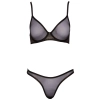 Cottelli LINGERIE - Seksowny Siateczkowy 2-Częściowy Komplecik Z Brokatem 85B/L