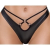 Cottelli LINGERIE - Czarny Matowy 2-Częściowy Set Z Ozdobnymi Paseczkami 75B/S