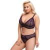 Cottelli CURVES - Seksowny 2-Częściowy Zestaw Z Fioletowej Koronki 3XL