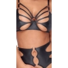 Cottelli LINGERIE - Seksowny Matowy Biustonosz I Wysokie Majtki Z Wycięciami S