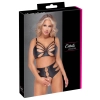 Cottelli LINGERIE - Seksowny Matowy Biustonosz I Wysokie Majtki Z Wycięciami S