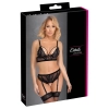 Cottelli LINGERIE - Koronkowy Biustonosz Z Pasem Do Pończoch Bez Krocza M