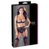 Cottelli LINGERIE - 3-Częściowy Seksowny Komplecik Czarny 75B/S