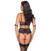 Cottelli Bondage - Seksowny Otwarty Komplecik Z Fioletową Koronką 80B/M