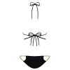 Obsessive - Seksowne Bikini Złoty Biustonosz I Czarne Majteczki Goldivia M