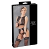 Cottelli Bondage - 3-Częściowy Koronkowy Komplecik Bondage Czarny L