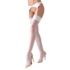 Cottelli LEGWEAR - Seksowne Białe Pończochy Z Białą Koronką 5