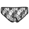 Cottelli LINGERIE - Seksowne Koronkowe Figi Z Otwartym Kroczem Czarne L