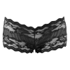 Cottelli LINGERIE - Seksowne Koronkowe Majteczki Z Odkrytym Tyłem I Kokardą Czarne M
