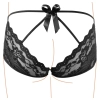Cottelli LINGERIE - Seksowne Koronkowe Majteczki Z Odkrytym Tyłem I Kokardą Czarne L