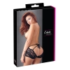 Cottelli LINGERIE - Seksowne Koronkowe Majteczki Z Odkrytym Tyłem I Kokardą Czarne L