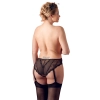 Cottelli CURVES - Seksowne Majteczki Z Paskami Do Pończoch Bez Krocza 2XL