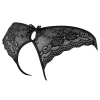 Cottelli LINGERIE - Seksowne Koronkowe Figi Z Wycięciami I Kokardkami Czarne S