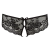 Cottelli LINGERIE - Seksowne Koronkowe Figi Z Wycięciami I Kokardkami Czarne S