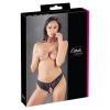 Cottelli LINGERIE - Seksowne Koronkowe Figi Z Wycięciami I Kokardkami Czarne S