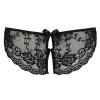 Cottelli LINGERIE - Seksowne Koronkowe Figi Z Wycięciami I Kokardkami Czarne M