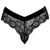 Cottelli LINGERIE - Seksowne Koronkowe Figi Z Odpinanym Łańcuszkiem W Kroku L
