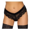 Cottelli LINGERIE - Seksowne Koronkowe Figi Z Odpinanym Łańcuszkiem W Kroku L