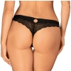 Obsessive - Seksowne Czarne Stringi Z Elastycznej Koronki Chemeris XL/2XL
