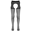 Cottelli LEGWEAR - Czarne Rajstopy Z Pasem Do Pończoch S/M