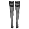 Cottelli LEGWEAR - Czarne Pończochy Z Szeroką Koronką 3