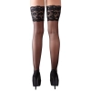 Cottelli LEGWEAR - Czarne Pończochy Z Szeroką Koronką 3