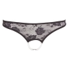 Cottelli LINGERIE - Czarne Koronkowe Stringi Z Perłami W Kroczu M