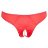Cottelli LINGERIE - Seksowne Satynowe Majteczki Z Perełkami W Kroczu Czerwone L