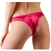 Cottelli LINGERIE - Seksowne Satynowe Majteczki Z Perełkami W Kroczu Czerwone L
