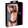 Cottelli LINGERIE - Zmysłowe Stringi Z Falbankami I Perełkami W Kroczu XL