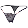 Cottelli LINGERIE - Seksowne Stringi Z Siateczki Z Eleganckim Haftem S/M