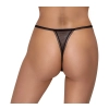 Cottelli LINGERIE - Stringi Bez Krocza Z Delikatnej Siateczki I Eleganckim Haftem M/L